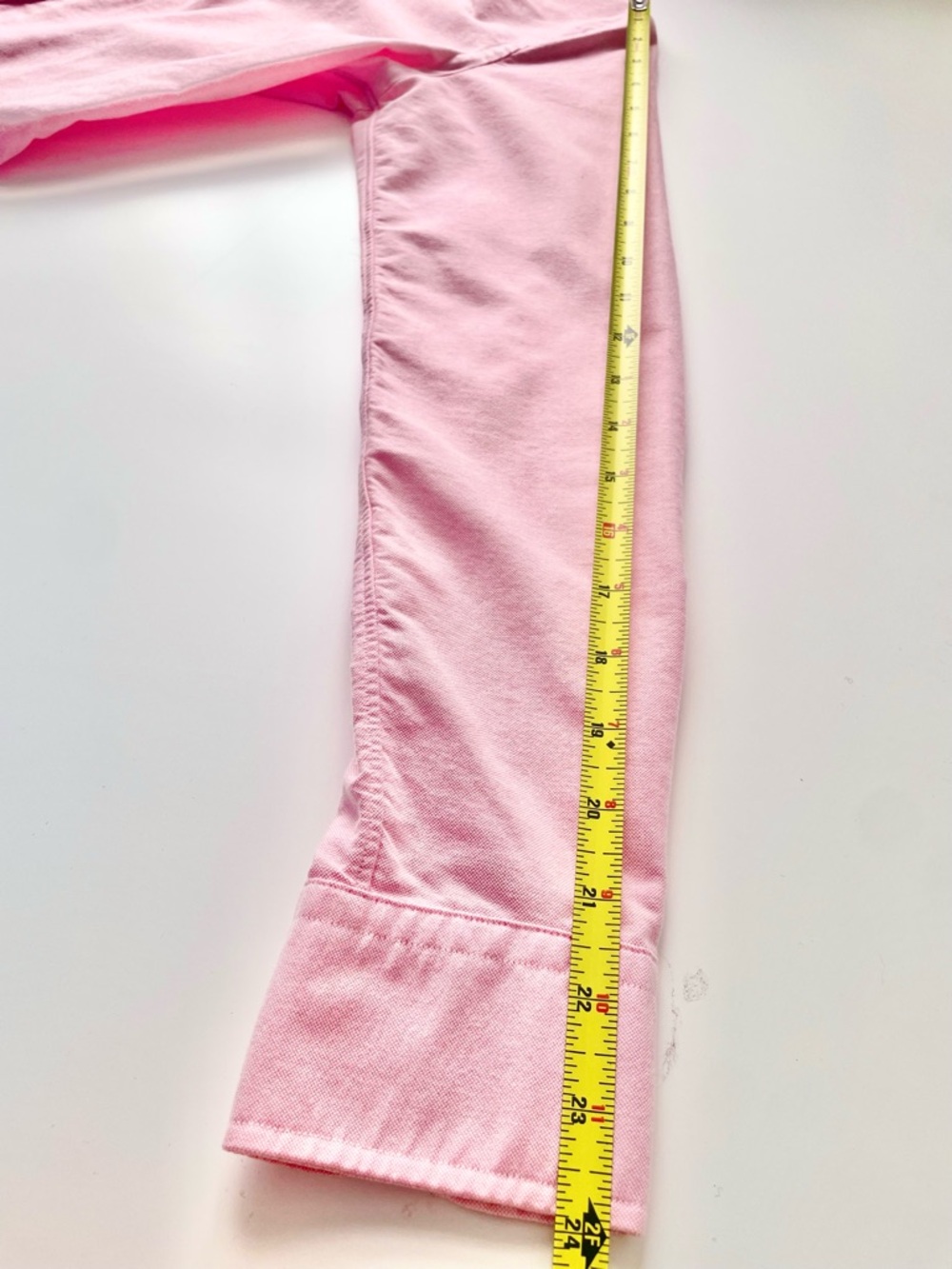 SOLD - Ralph Lauren Blue Label Pink Oxford Shirt Striped White Collar XS 2 Y2K - Picture 9 of 14
